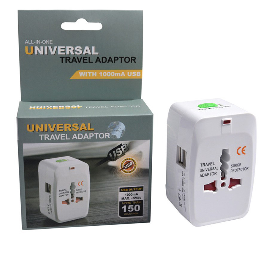 Enchufe Adaptador Universal de Viaje con USB / Travel Adaptor