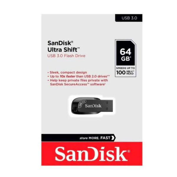 Pendrive 64GB Sandisk Ultra Shift USB 3.0