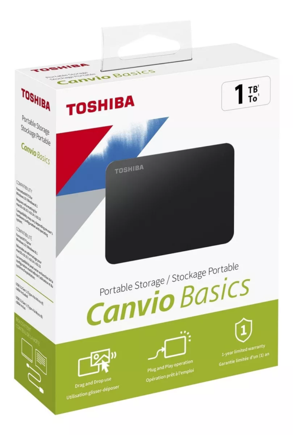 Disco Duro Externo HDD Toshiba Canvio Basics 1TB USB 3.0