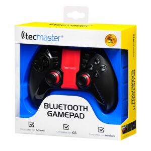 Control Game Pad Led Bluetooth para Celular Tecmaster Rojo