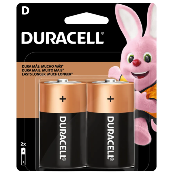 Pilas D2 Duracell Alcalina Pack 2 unid