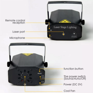 Luz Proyector Mini Laser Multi Efecto