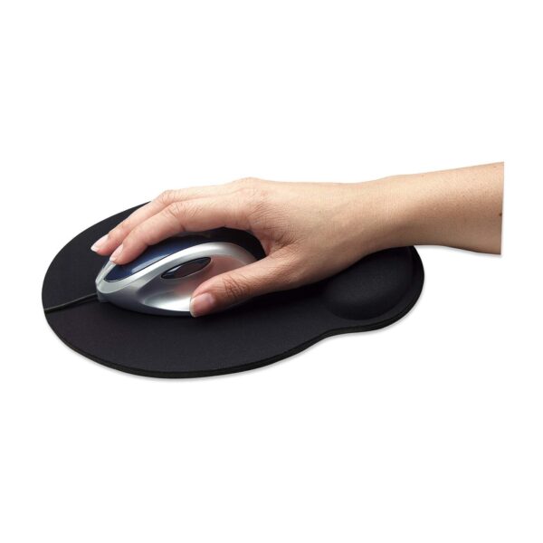 Pad Mouse C/Gel Apoya Muñecas Mahattan Negro - Imagen 2