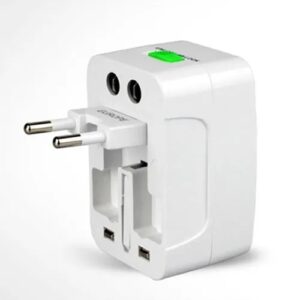 Adaptador de Enchufe Universal Viajero + 2USB