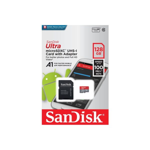 Memoria MicroSD 128GB Sandisk Ultra Class10