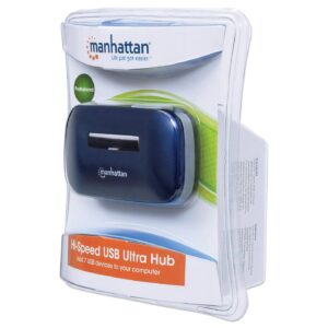 Hub USB2.0 x 7 Puertos USB Manhattan con Alimentacion 220v