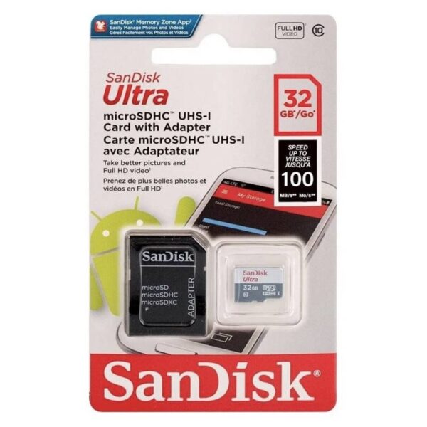 Memoria MicroSD 32GB Sandisk Ultra Class10