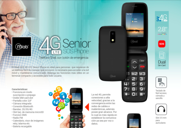 Teléfono Senior Mlab SOS 4G LTE - Imagen 4