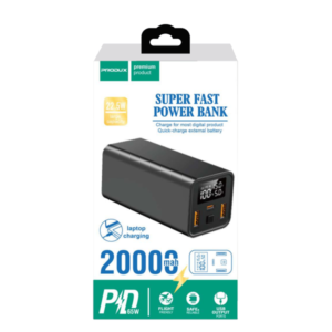 Power Bank 20.000 mAh Produx PD65w Carga Rápida